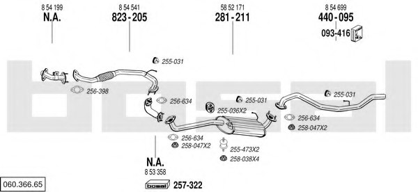 BOSAL 060.366.65 Exhaust System